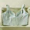 Мягкий кружевной женский бюстгальтер на косточках с тонкой чашкой, боковой поддержкой и регулировкой на 6 пуговицах