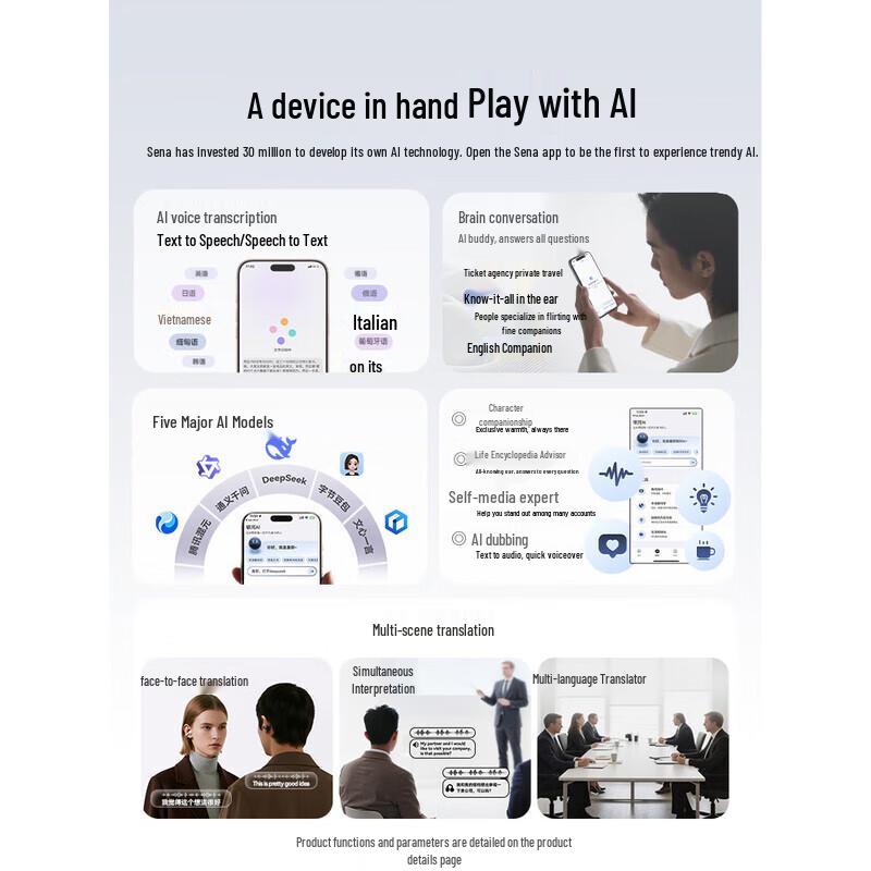 SANAG S9S AI Bone Conduction Open-Ear Clip Headphones