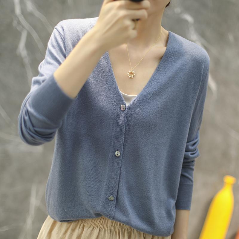 Женский шерстяной свитер Qinghe кашемир 50% шелк 50% шерсть осенне-зимний шерстяной кардиган мягкий и теплый