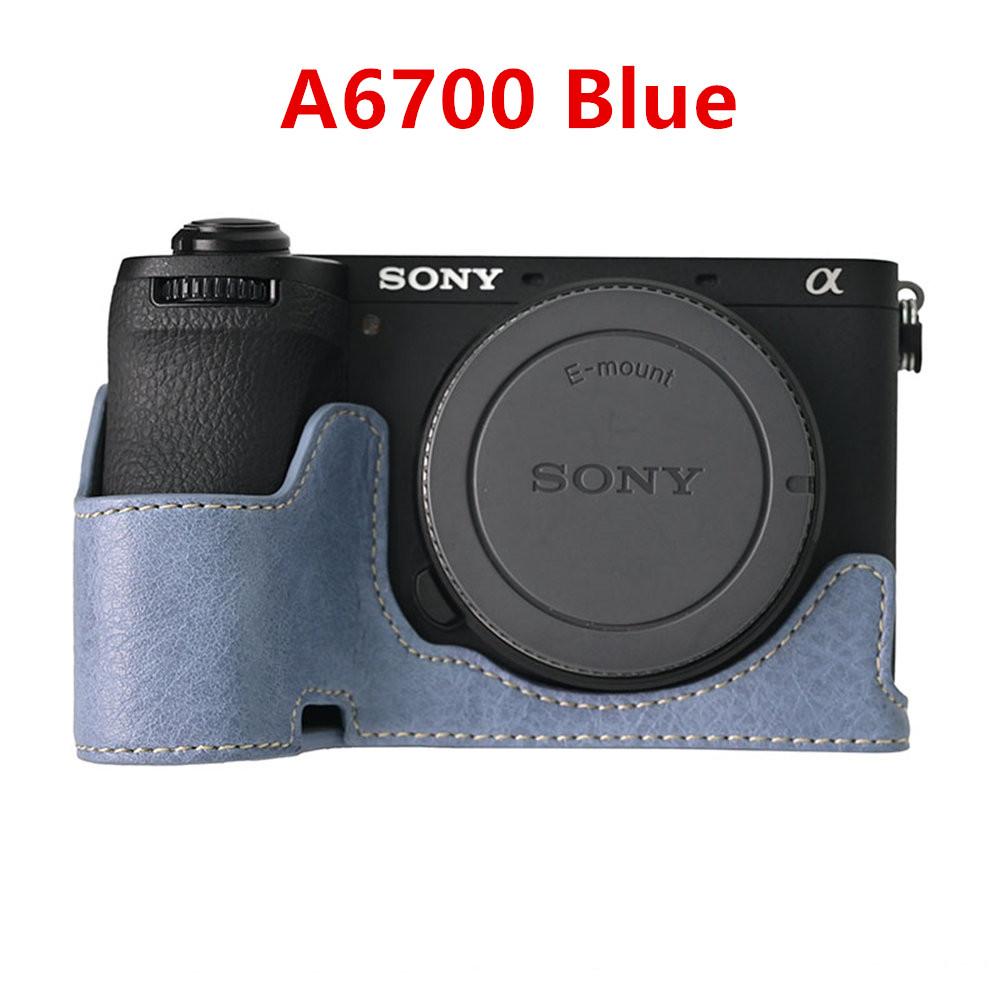 Получехол для камеры для Sony A6700 A6400 A6300 A6100 A6000 ZVE10 ZVE10II ZVE10M2 A7R5 A7CII A7C2 Крышка с открывающимся дном Искусственная кожа