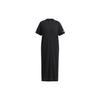 W Fi Tee Dress Casual Sports Round Neck Comfortable Short Sleeve Dress Women Dresses Black GV1848