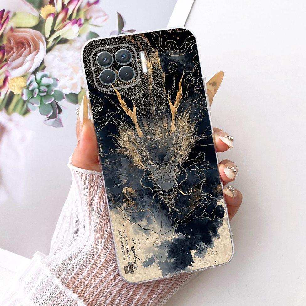 Clear For Oppo F17 Pro Case CPH2119 Cute Cat Fashion Butterfly Funny Painted Bumper Cover For Oppo F17 Pro Casing