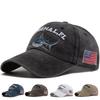 National flag Shark Design Baseball Cap Men Wash Vintage Snapback Travel Visor Sun Hat Women Summer For Outdoor Casual Soft Top