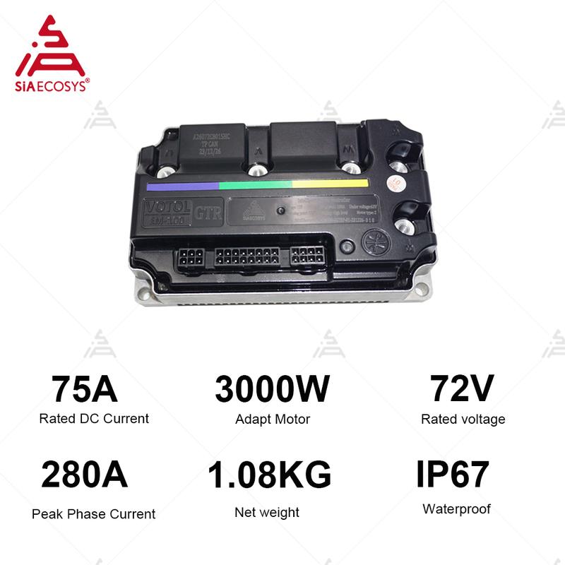 VOTOL EM100-2GTRP SV120GT 72V Пик 350А CAN BUS Контроллер для Электро Мотоцикла Скутера Программируемый для Электро Мотора QS