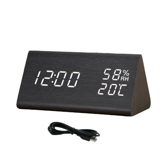 Будильник с голосовым управлением, энергосберегающие многофункциональные настольные часы из АБС-пластика с прозрачным экраном для дома