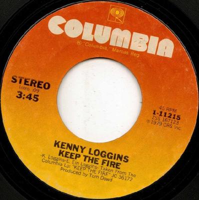 7-дюймовая пластинка KENNY LOGGINS Keep The Fire 111215 Columbia 1979 США Рок Б/у