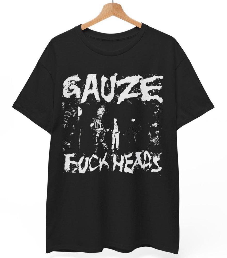 Футболка GAUZE 'Fk Heads' — японский хардкор-панк-краст-д-бит-мерч, размеры S-5XL