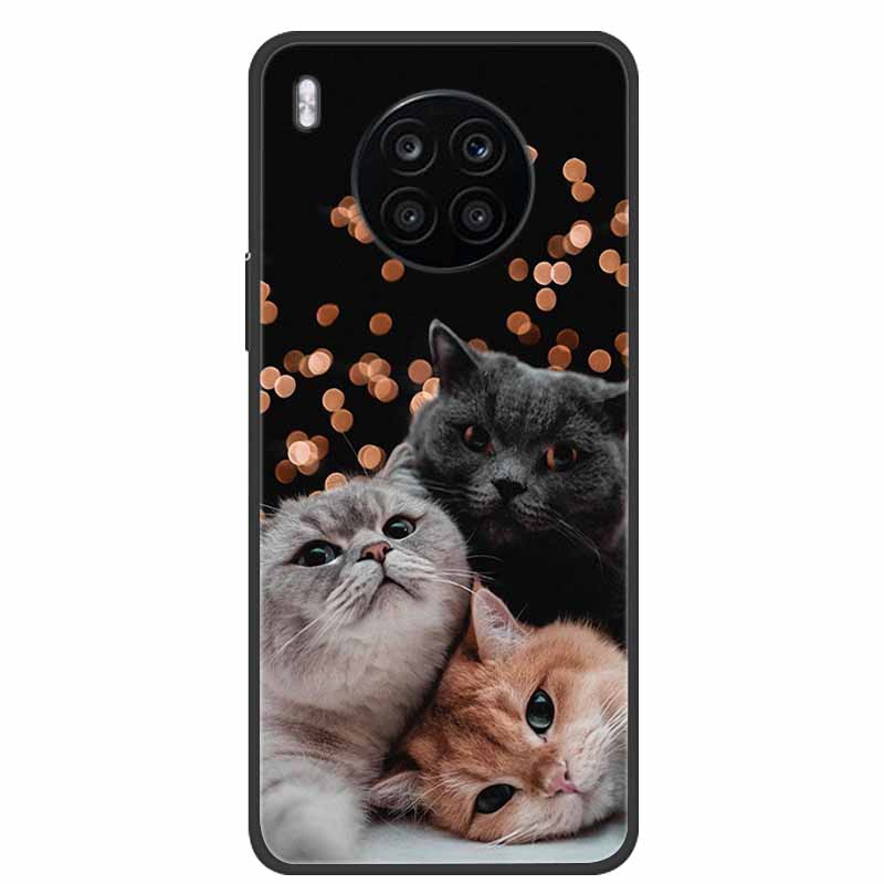 For Honor 50 Lite Case Shockproof Soft silicone TPU Back Cover For Huawei Honor 50 Lite Phone Cases Honor50 Lite Cute Cartoon