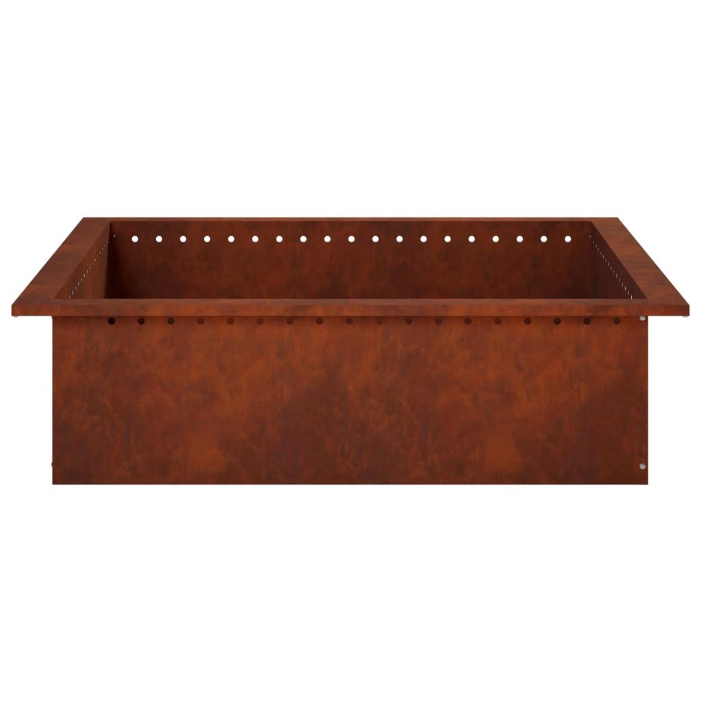 Fire Pit Ring Rust Look 80 x 80 x 25 cm Weathering Steel