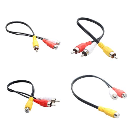 Yousheng High-Fidelity Audio Cable Stable Universal 2 RCA Male To 1 RCA Female Y Splitter Cable Speaker Stereo Audio Adapter Cord