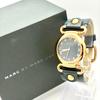 Б/у [С коробкой/новой батареей] MARC BY MARC JACOBS Часы женские Marc Jacobs Розовое золото Темно-синий MBM1334 Оригинальный ремешок