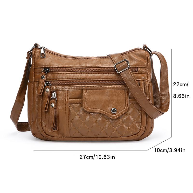 Сумка для женщин среднего и пожилого возраста, сумка через плечо, винтажная мягкая кожаная сумка для мам, легкая сумка через плечо