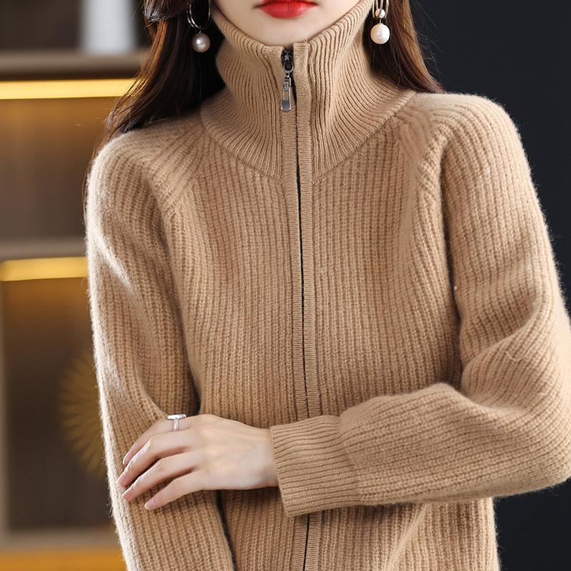 Женский кашемировый кардиган Qinghe кашемир 30% кашемир 70% шерсть осенне-зимний кашемировый утолщенный кардиган мягкий и теплый
