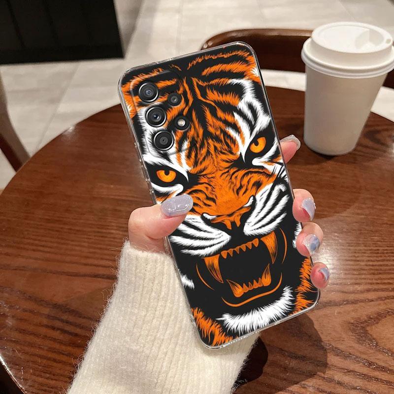 The Wolf Lion Cat Clear Soft Phone Case For Samsung Galaxy A56 A57 A37 A55 A54 A36 A35 A26 A25 A16 A17 A07 A52 A34 A73 A53 Cover