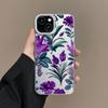 Свежие фиолетовые цветы Лазерный чехол для телефона Для iPhone 16 11 12 13 Mini Pro Max 17 14 15 Pro Max 16 15 14 Plus Ударопрочный чехол Fundas