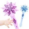 Glowing Sticks Cosplay Snow Stick Princess With Jewelry Set Glow Snowflake Wand Children