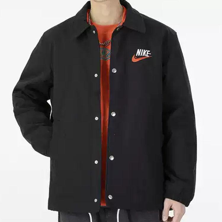Nike Trend Capsule Large Logo Sportswear Cotton-Padded Jacket Men Outerwear Black DM5276-045