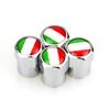 4 X Italian Flag Logo Metal Wheel Tire Valve Caps Covers Car Decoration Accessories For Fiat 500 Abarth 500x 5000l Panda