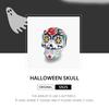 Bamoer, стерлинговое серебро 925 пробы, Хэллоуин, череп, окисленная платина, оригинальный шарм для брендовых ювелирных изделий «сделай сам», для девочек