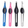 Colorful Stainless Steel Tweezer Hair Removal False Eyelash Tweezers Eyelash Curler  Women