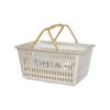 Nishiki Kasei Storage Case, Basket, Small Item Basket, Mickey Mouse Design, Beige, Approx. 26.3 X 19.3 X 13.5 Cm, Toy, Gym, Sauna, Spa Bag, Made In Ja