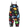 Toddler Jumpsuit Sleeveless Open Back Girls One Piece Strap Romper with Pockets