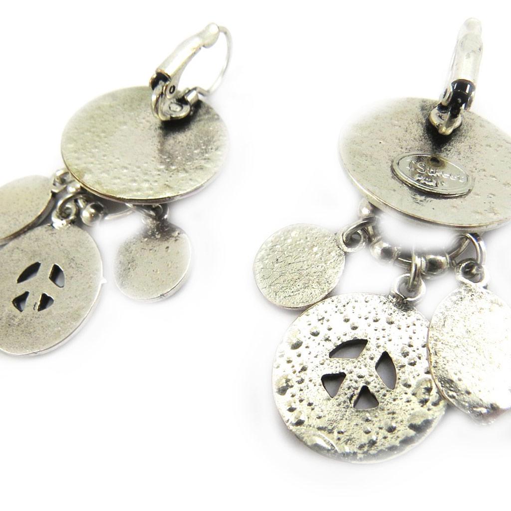 Les Trésors De Lily [G7779] — Фиолетовые дизайнерские серьги «Мир»