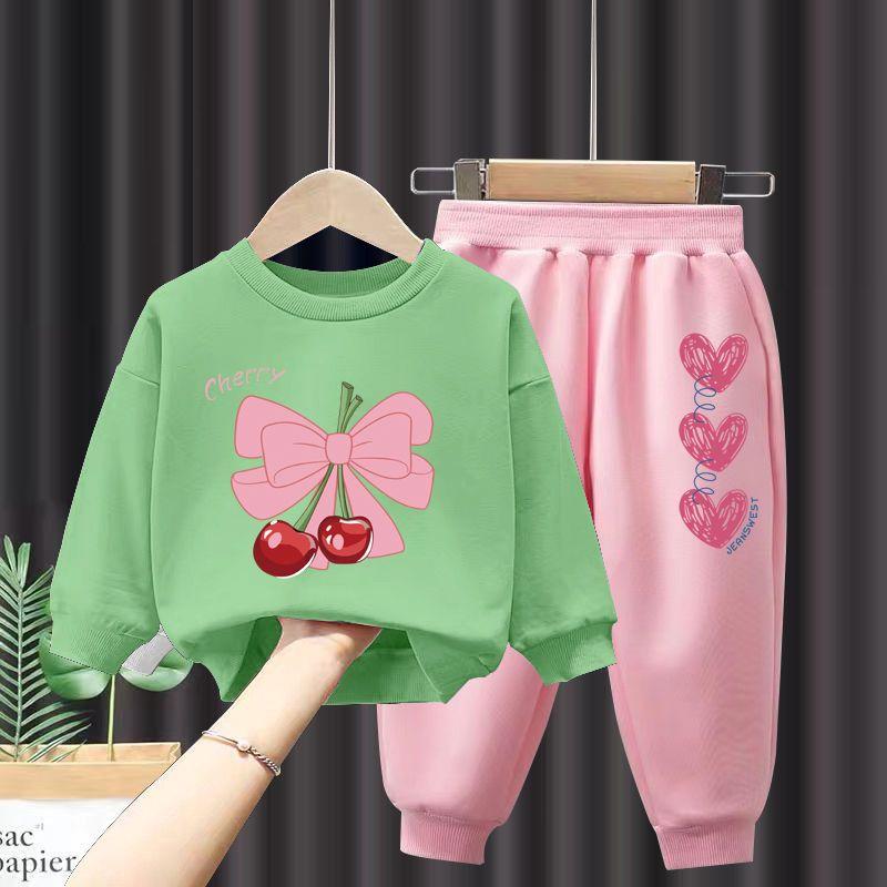 Осенний костюм для девочек, осенняя модная детская одежда, детский спортивный весенне-осенний свитер для девочек