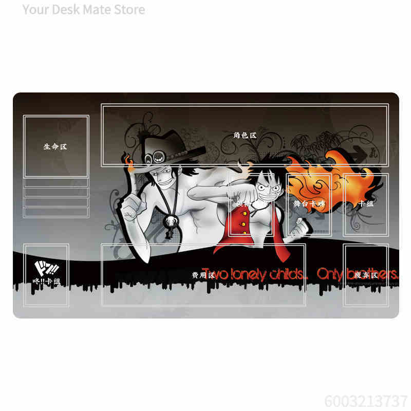 Игровой коврик для One Piece TCG с зонами  Команда Соломенной Шляпы Аниме Коврик для карт Водонепроницаемый Эстетичный Офисный коврик