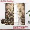 2D FLAT PRINTING 2pcs Curtains (Without Rod) Giant Octopus and Ships(2) Modern Curtains&Drapes Durable Polyester Curtains