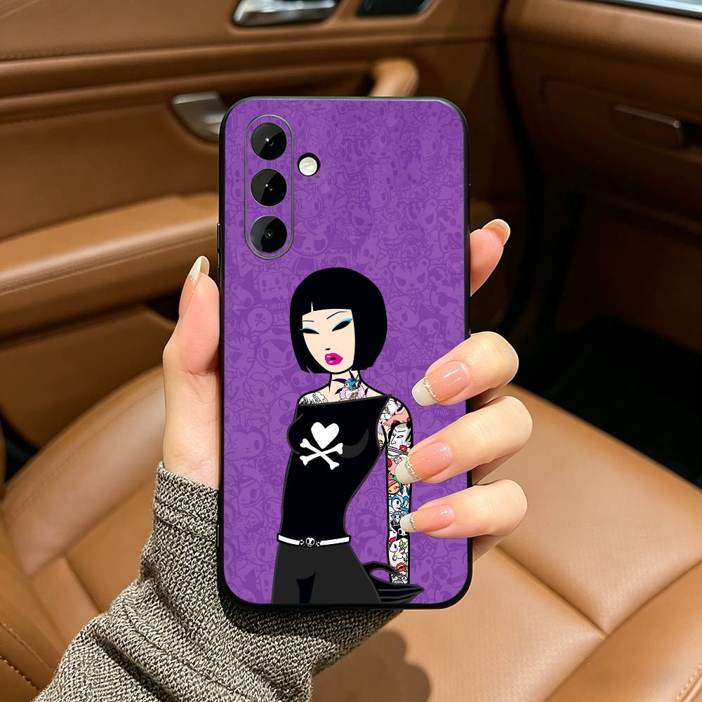 Ретро Милый Стиль T-Tokidoki Арт Чехол для Телефона Для Samsung Galaxy A73,A71 A72,A70,A53,A52,A51,Мягкий Силикон Черный Чехол