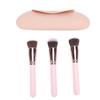 Набор силиконовых держателей для кистей для макияжа с 3 кистями, защита от выпадения, пыленепроницаемый, портативный для путешествий