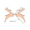 Изысканные серьги-пусеты из нержавеющей стали в виде прыгающего олененка - Рождественские животные, украшения для хряща