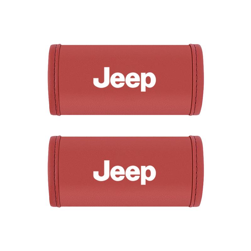 2Pcs Car Roof Handle Cover Armrest Covering Interior Accessories For Jeep Grand Cherokee Wrangler JK Gladiator Compass Renegade AKU1
