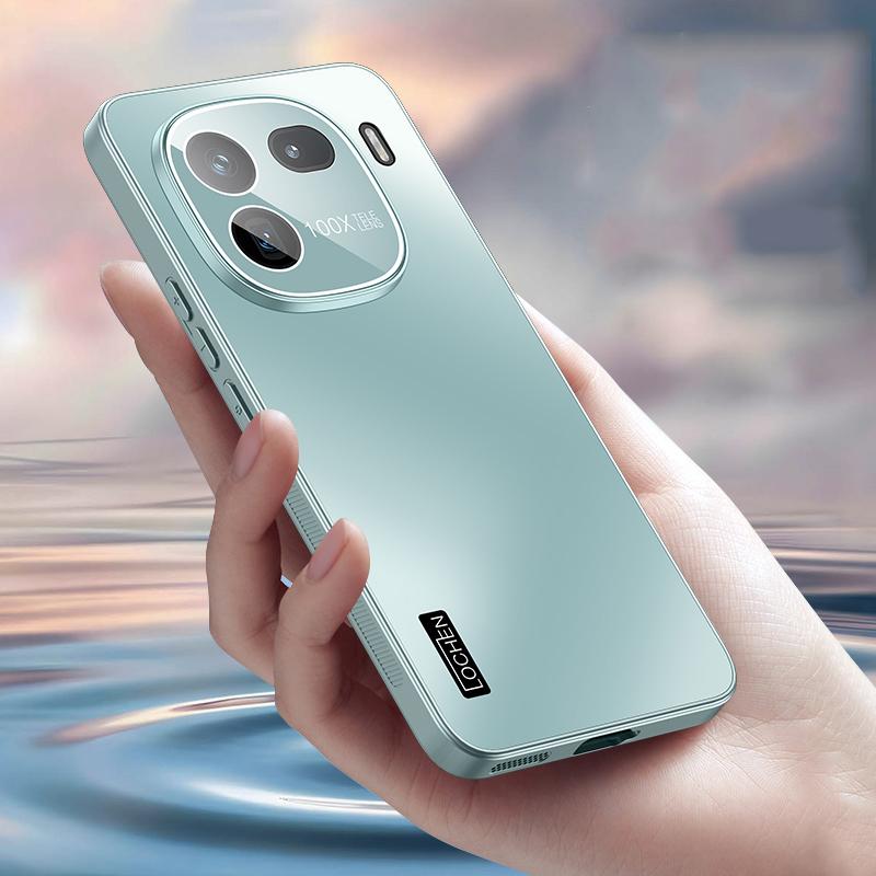 Для vivo iQOO 12 Pro Dazzle Plating Корпус ПК Камера Полное покрытие с пленкой для объектива Супер против падения Силикагель Край Противоскользящий чехол Защитный чехол