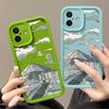 Мягкий чехол для телефона из ТПУ с рисунком в виде гор для iPhone 16, 15, Pro, 14, Plus, 13, 12, 11, Pro Max, Xs, Xr, 8, 7, однотонный, противоударный, защитный чехол для объектива