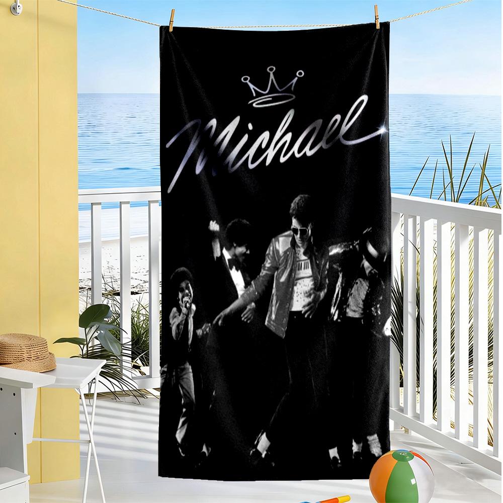 Michael Beach Towel Quick-Dry Soft Microfiber Comfortable Lightweight Perfect for Traveling Yoga Camping and Swimming