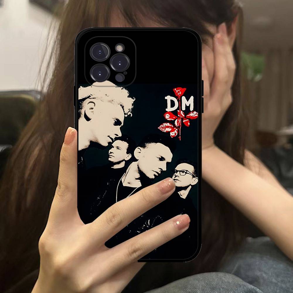 D-Depeche Mode Rock-ES Группа Для iPhone 17 16 15 11 13 14 Pro Max Plus 12 Mini Черный Чехол для Телефона