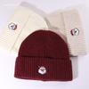 Santa Claus Embroidered Hat for Women Outdoor Cold Proof Knitted Hat with Large Head Circumference and Face  Small Woolen Hat for Men