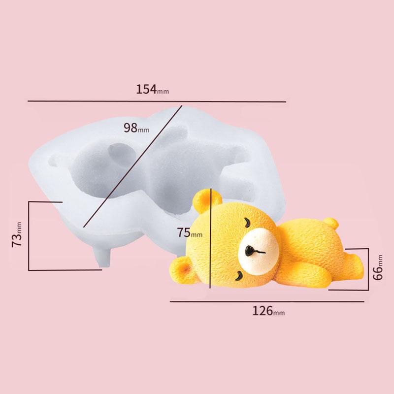 1 шт. Силиконовые формы для торта в виде спящего медведя, форма для мусса, пищевые инструменты для выпечки десертов, кухонные принадлежности, кухонная пекарня, сделай сам