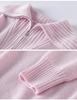 Women's Fashionable Cashmere Knit Sweater: Solid Color, Zip Collar, Loose Fit, Slimming, Comfy & Thick