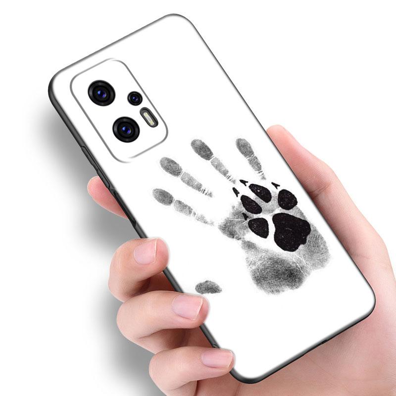 Dog Paw Best Friends Phone Case For Xiaomi POCO F2 F3 M2 M3 M4 X3 X4 Pro NFC F4 GT 5G F1 X2 C3 C31 C40 M5S Soft TPU Black Cover