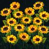 Solar Sunflower Lights LED Light Garland Outdoor Waterproof Garden Lawn Ground Party Christmas Decoration Solar Powered Lamp