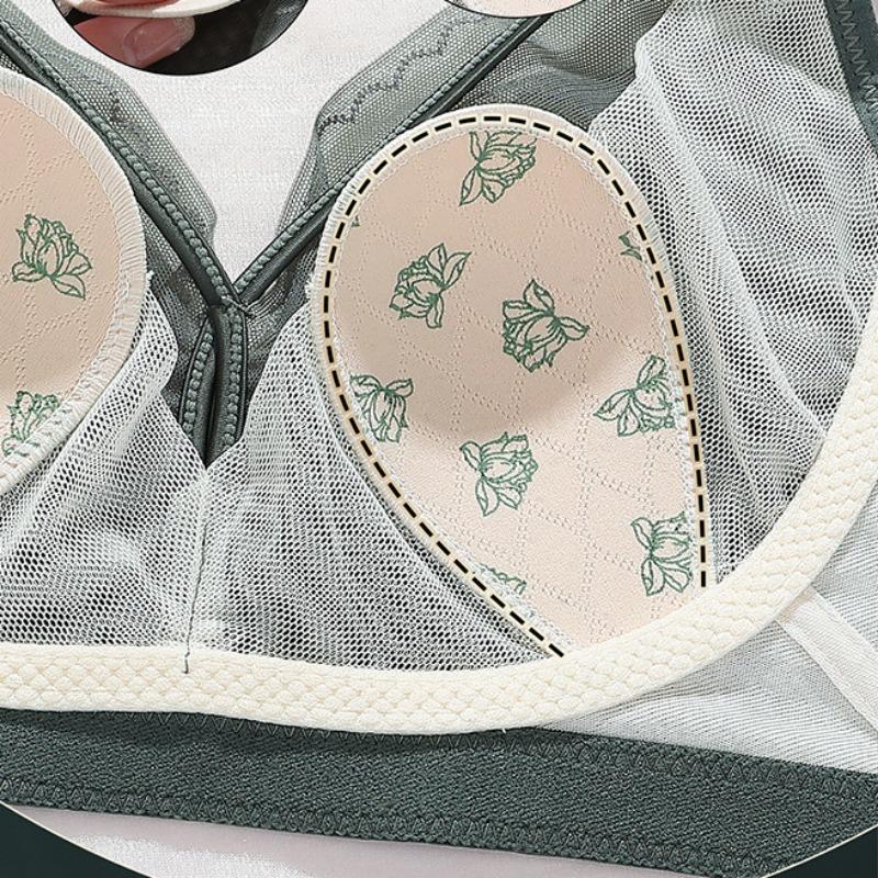 Новое летнее атласное ультратонкое модное нижнее белье без стального кольца. Мягкий и удобный регулируемый бюстгальтер со сборками.