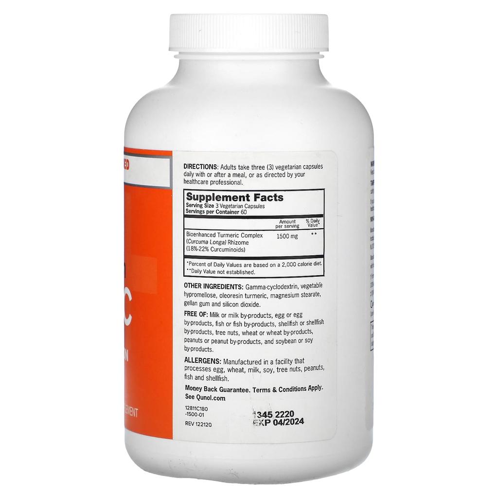 Extra Strength Turmeric, Veggie Capsules, 180 (500Mg Per Capsule)