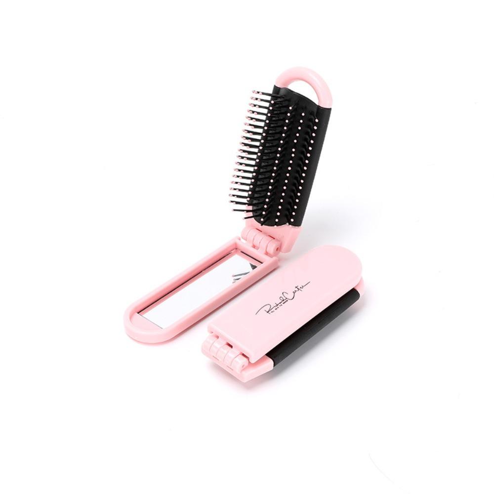 С зеркалом дорожная щетка для волос компактная щетка для волос массажная расческа складная карманная щетка для женщин