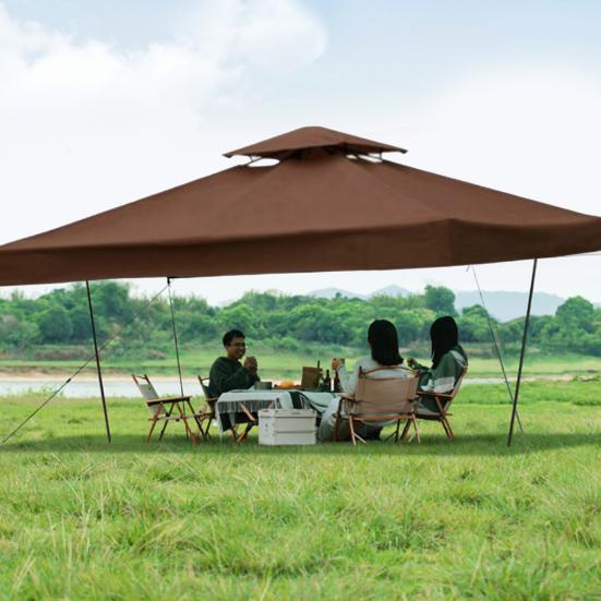 300x300 см беседка для гриля сменный тент крыша водонепроницаемая ткань Оксфорд двухъярусная беседка для барбекю