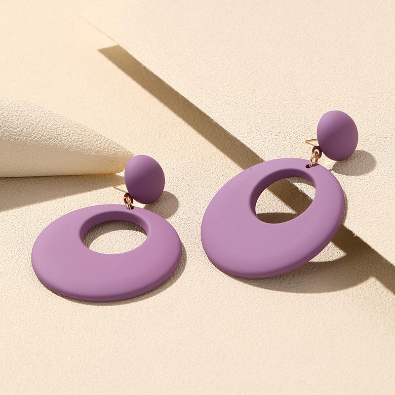 Новые модные большие серьги-подвески из акриловой смолы для женщин, длинные геометрические круглые серьги-подвески для девочек, корейские ювелирные изделия для путешествий