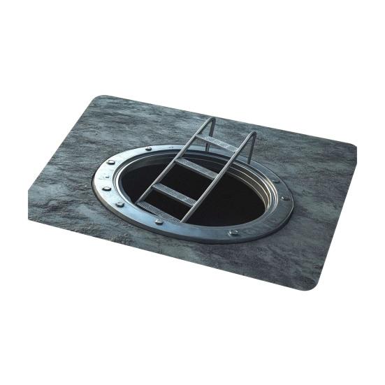 Bathroom Carpet Non-Slip Backing Optical Illusion Pattern Bathroom Rug Easy To Clean Comfortable Retreat Area Bath Mat