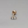 Youngglow 14k Mini Double Cubic Piercing